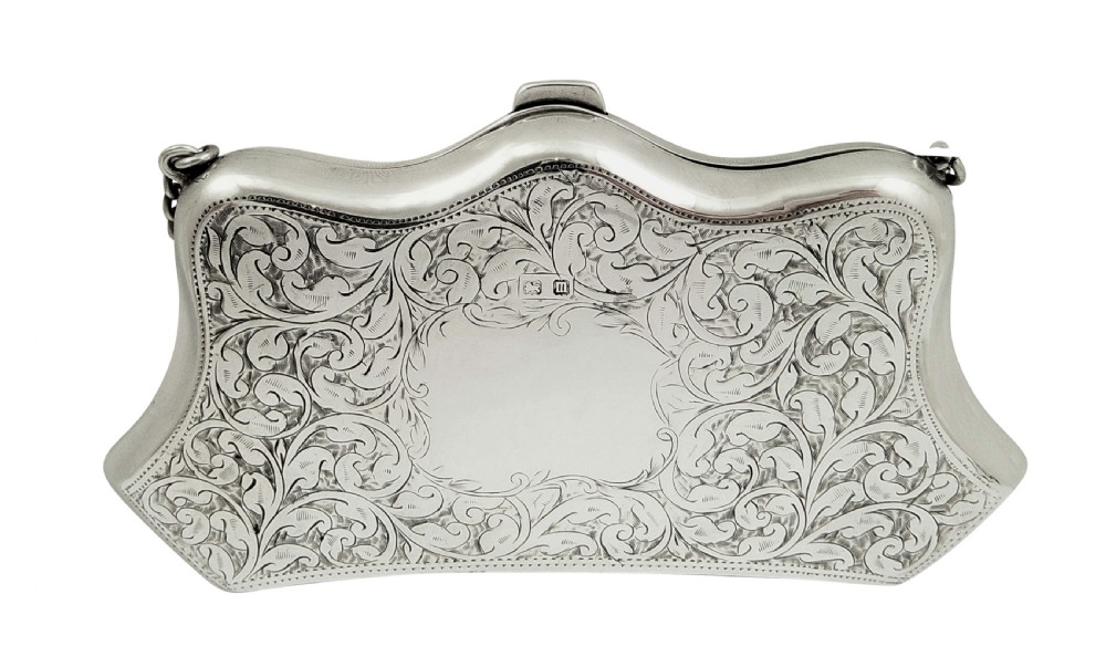 Antique Sterling Silver Purse 1911 View VII