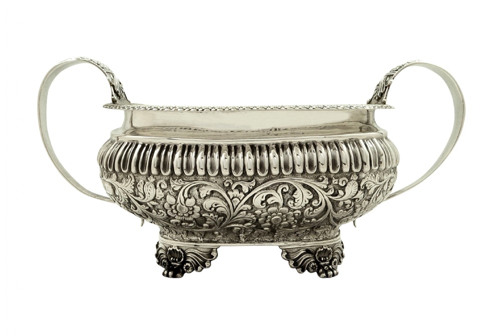 Antique Georgian Sterling Silver 2 Handle Bowl 1818 View II