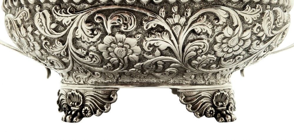 Antique Georgian Sterling Silver 2 Handle Bowl 1818 View VIII