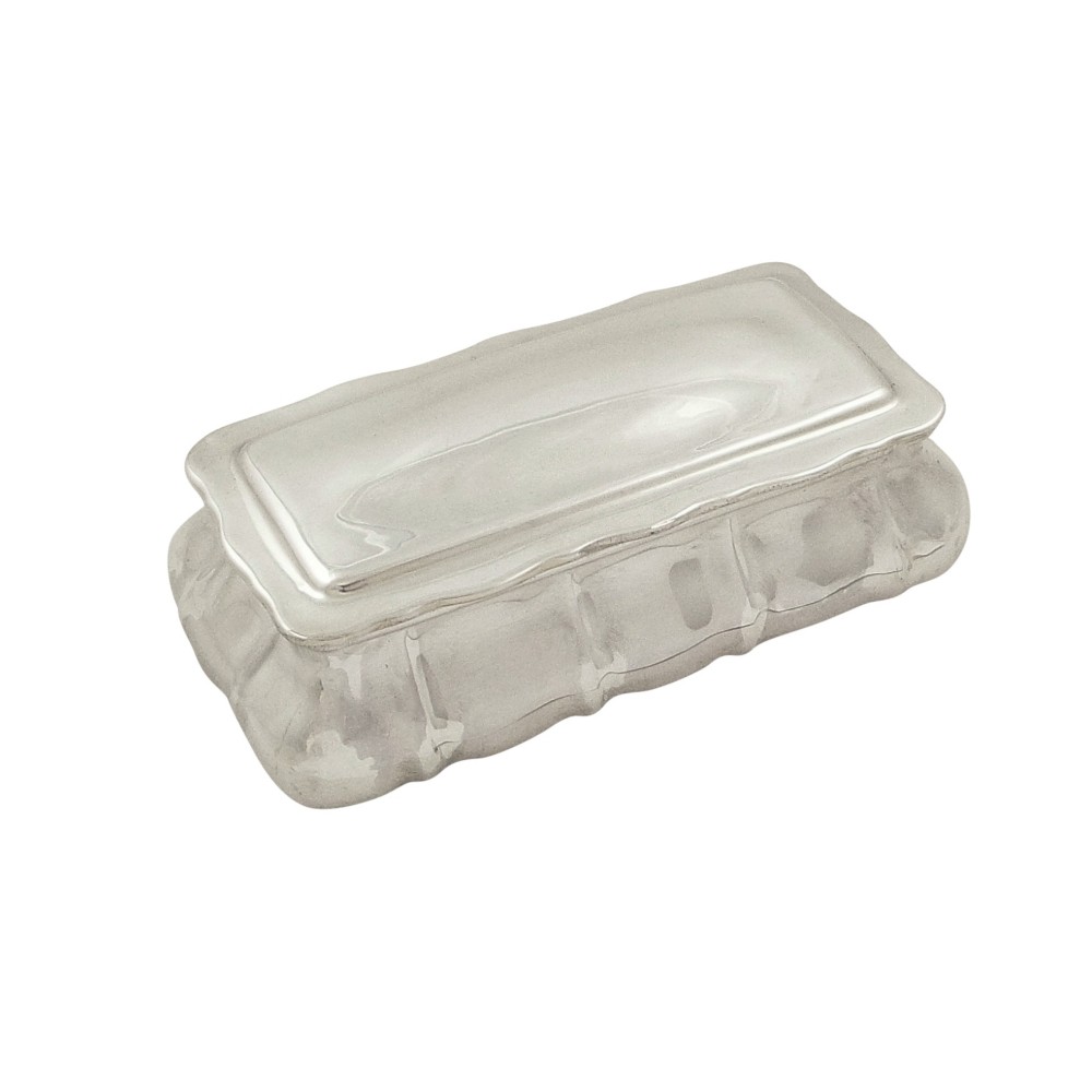Antique Edwardian Sterling Silver Trinket Box 1902