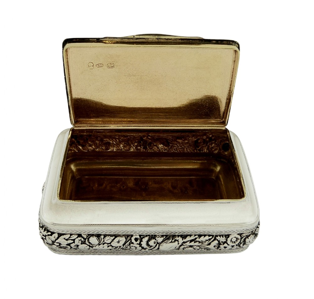 Antique Georgian Sterling Silver Snuff Box 1817 View III