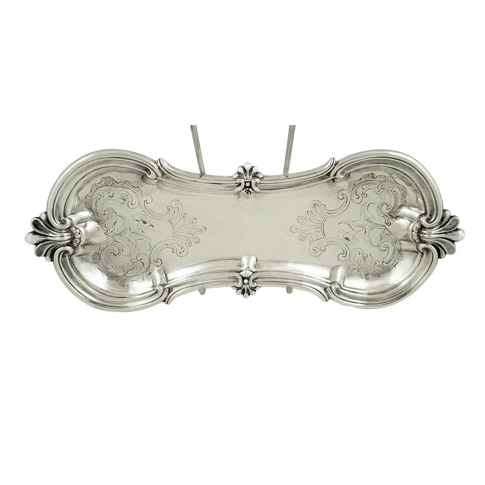 Antique Victorian Sterling Silver Snuffer / Pen Tray 1838