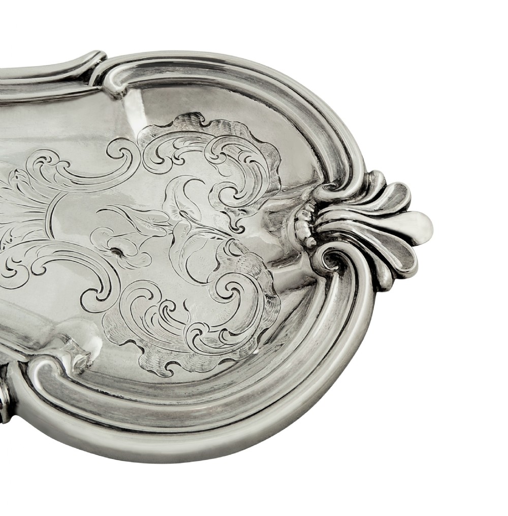 Antique Victorian Sterling Silver Snuffer / Pen Tray 1838 View IV
