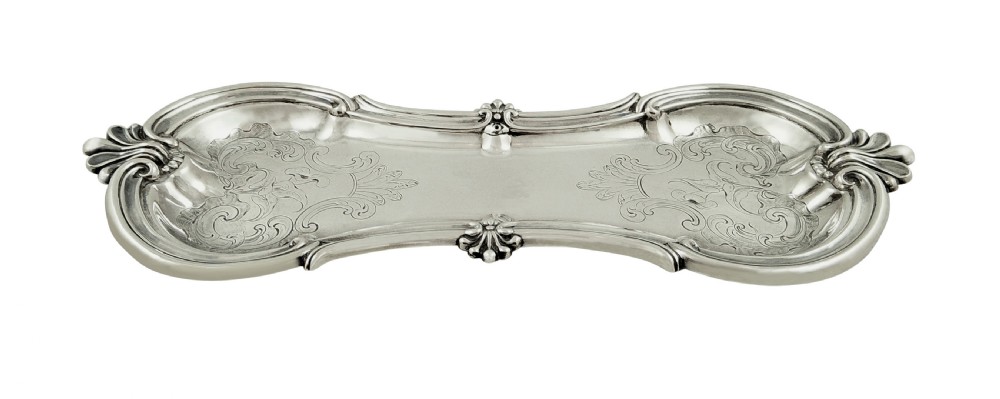 Antique Victorian Sterling Silver Snuffer / Pen Tray 1838 View VI