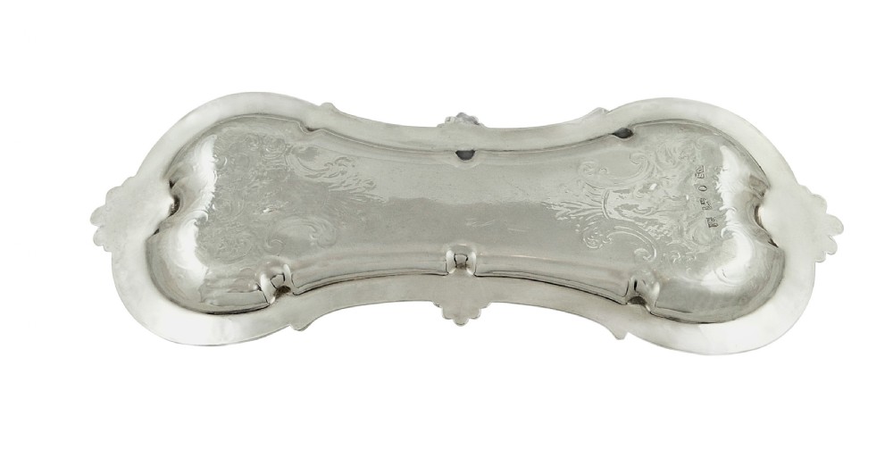 Antique Victorian Sterling Silver Snuffer / Pen Tray 1838 View VII
