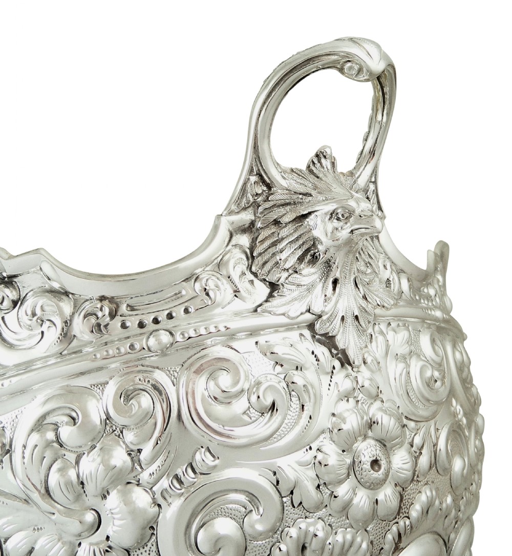 Antique Victorian Sterling Silver Monteith / Presentation Bowl 1890 View II
