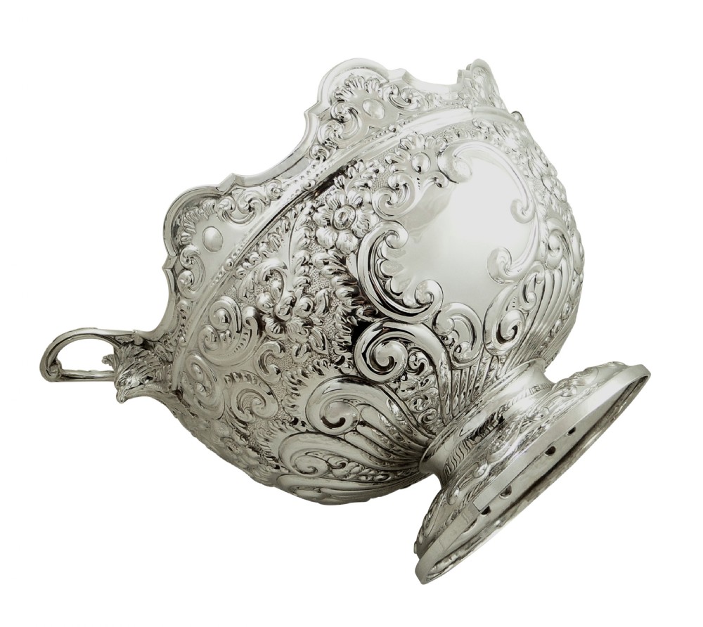 Antique Victorian Sterling Silver Monteith / Presentation Bowl 1890 View VI