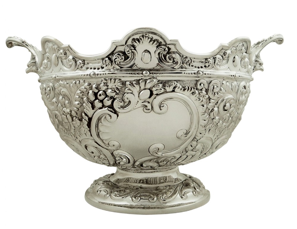 Antique Victorian Sterling Silver Monteith / Presentation Bowl 1890 View VIII
