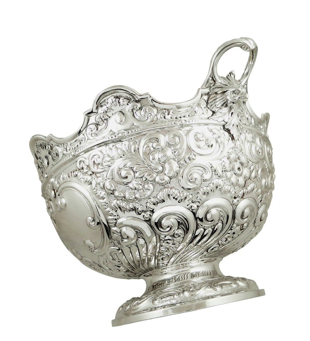 Antique Victorian Sterling Silver Monteith / Presentation Bowl 1890 View X