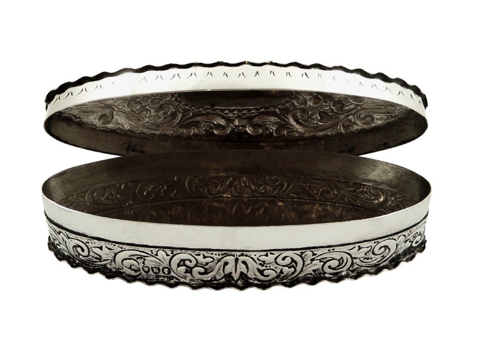Antique Victorian Sterling Silver Trinket Box 1885 View III