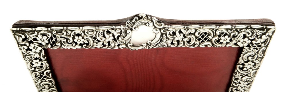Antique Victorian Sterling Silver 'Landscape' Photo Frame 1895 View VII