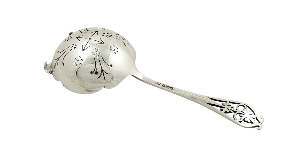 Vintage Sterling Silver Tea Strainer 1952 View VI
