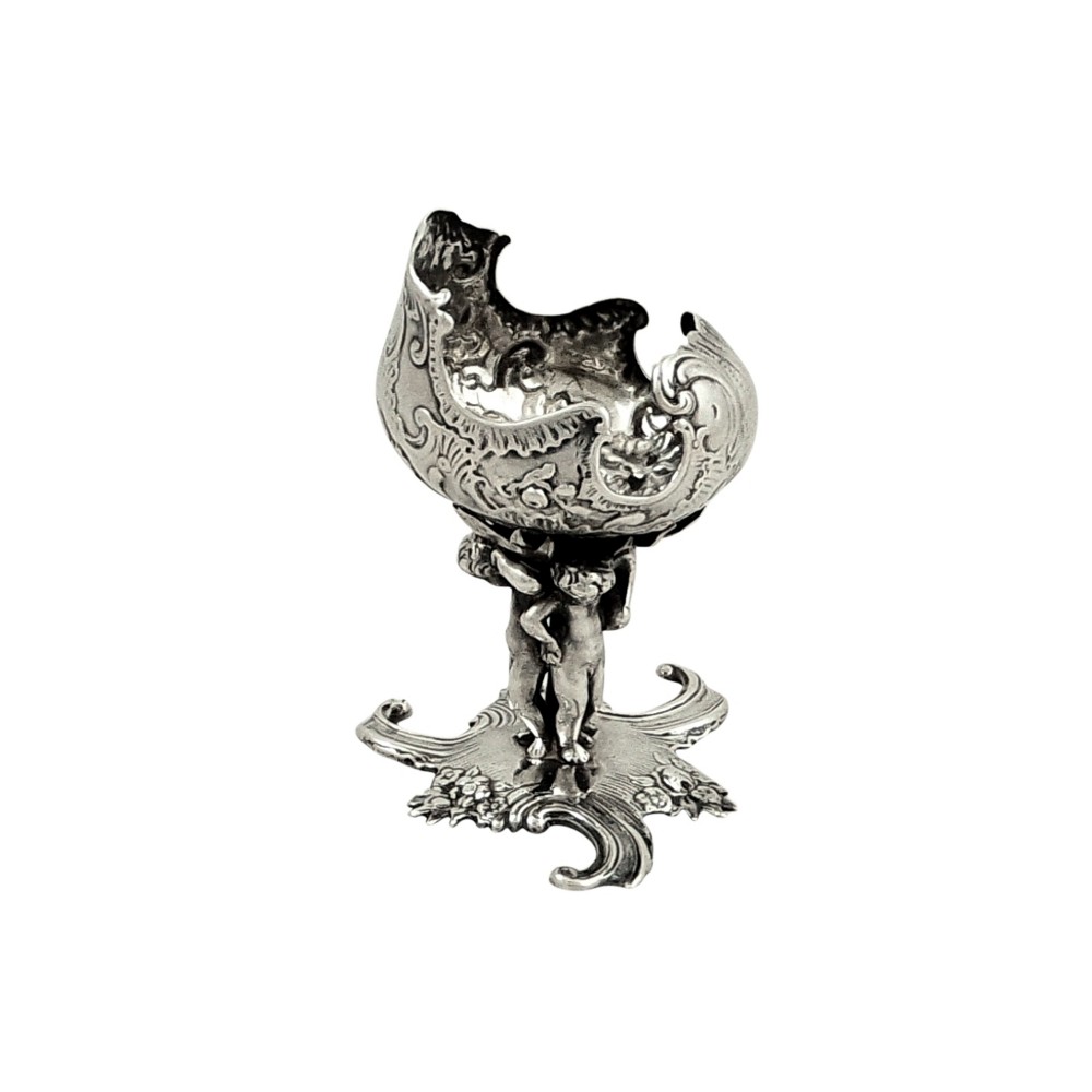 Antique Victorian Sterling Silver 'Cherub' Salt 1890