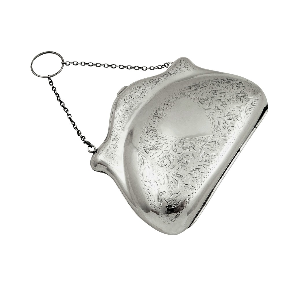 Antique Sterling Silver Purse 1918