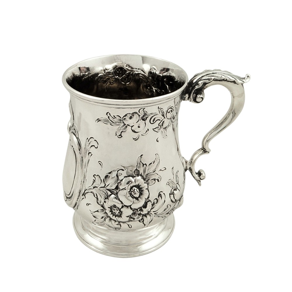 Antique Victorian Sterling Silver Mug / Tankard 1860