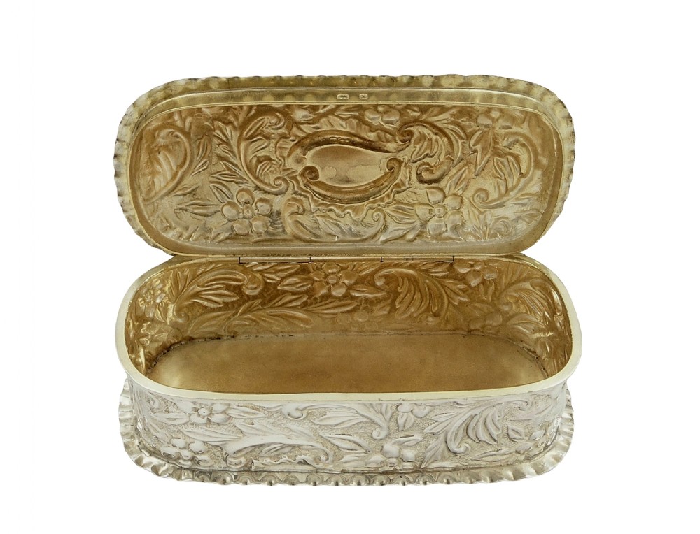Antique Victorian Sterling Silver Trinket Box 1895 View VI