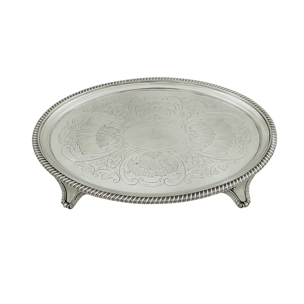 Antique Georgian Sterling Silver Tray 1804