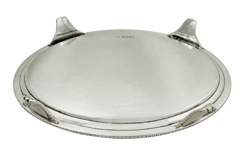 Antique Georgian Sterling Silver Tray 1804 View IV