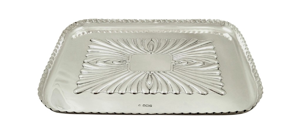 Antique Edwardian Sterling Silver Dressing Tray 1907 View II