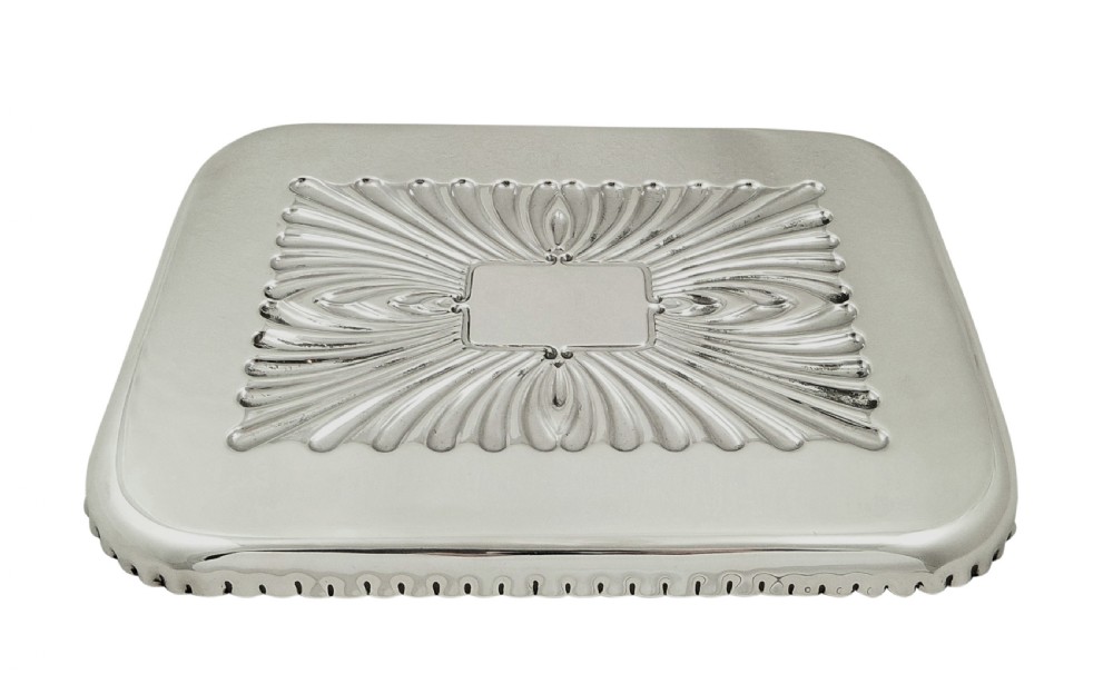 Antique Edwardian Sterling Silver Dressing Tray 1907 View IV