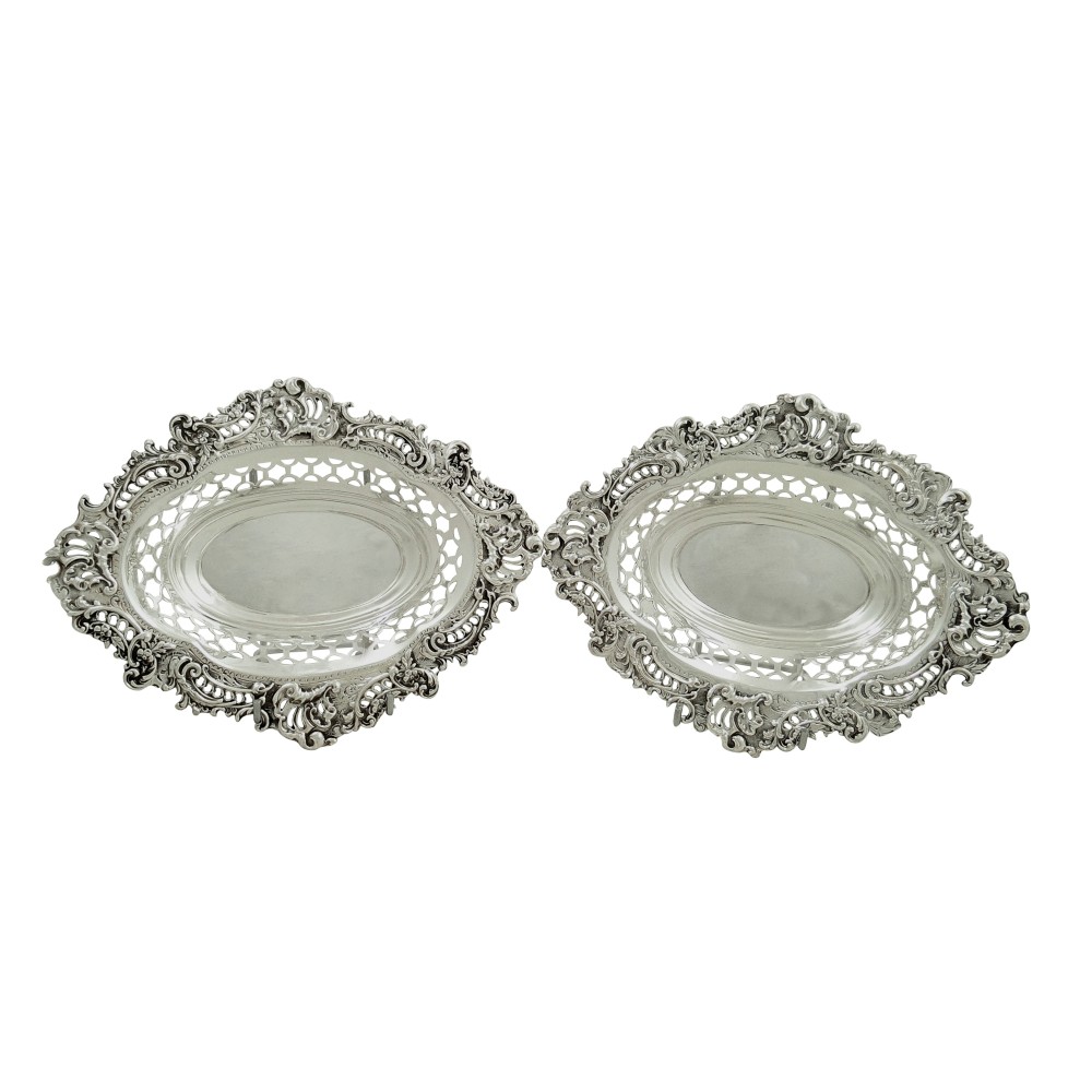 Pair of Antique Victorian Sterling Silver 8