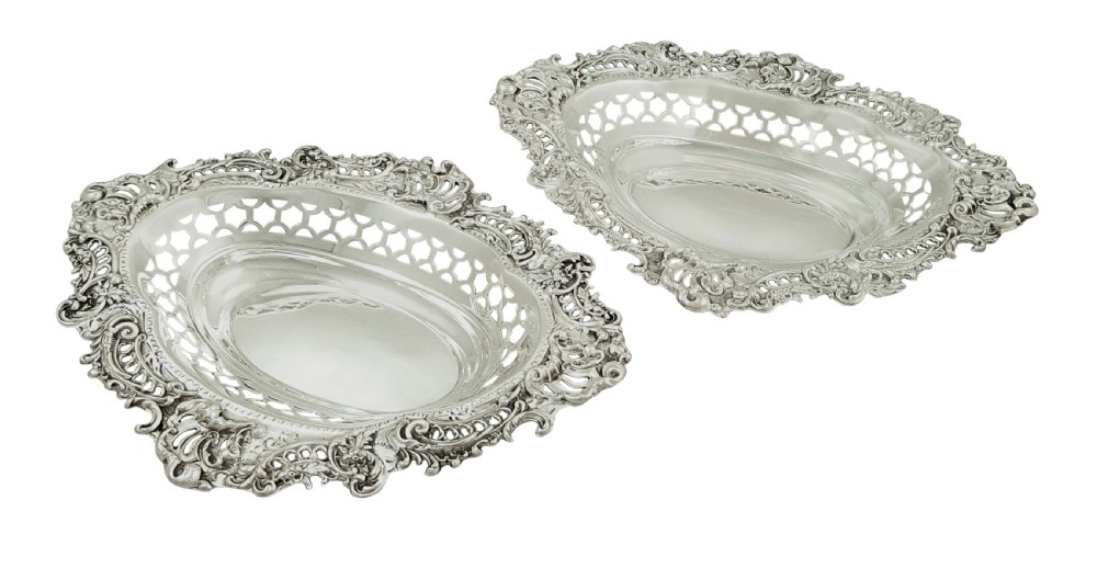 Pair of Antique Victorian Sterling Silver 8