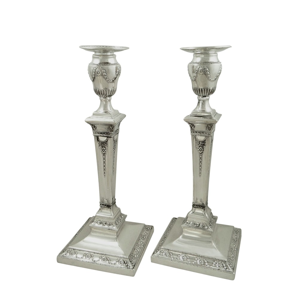 Pair of Antique Victorian Sterling Silver 11