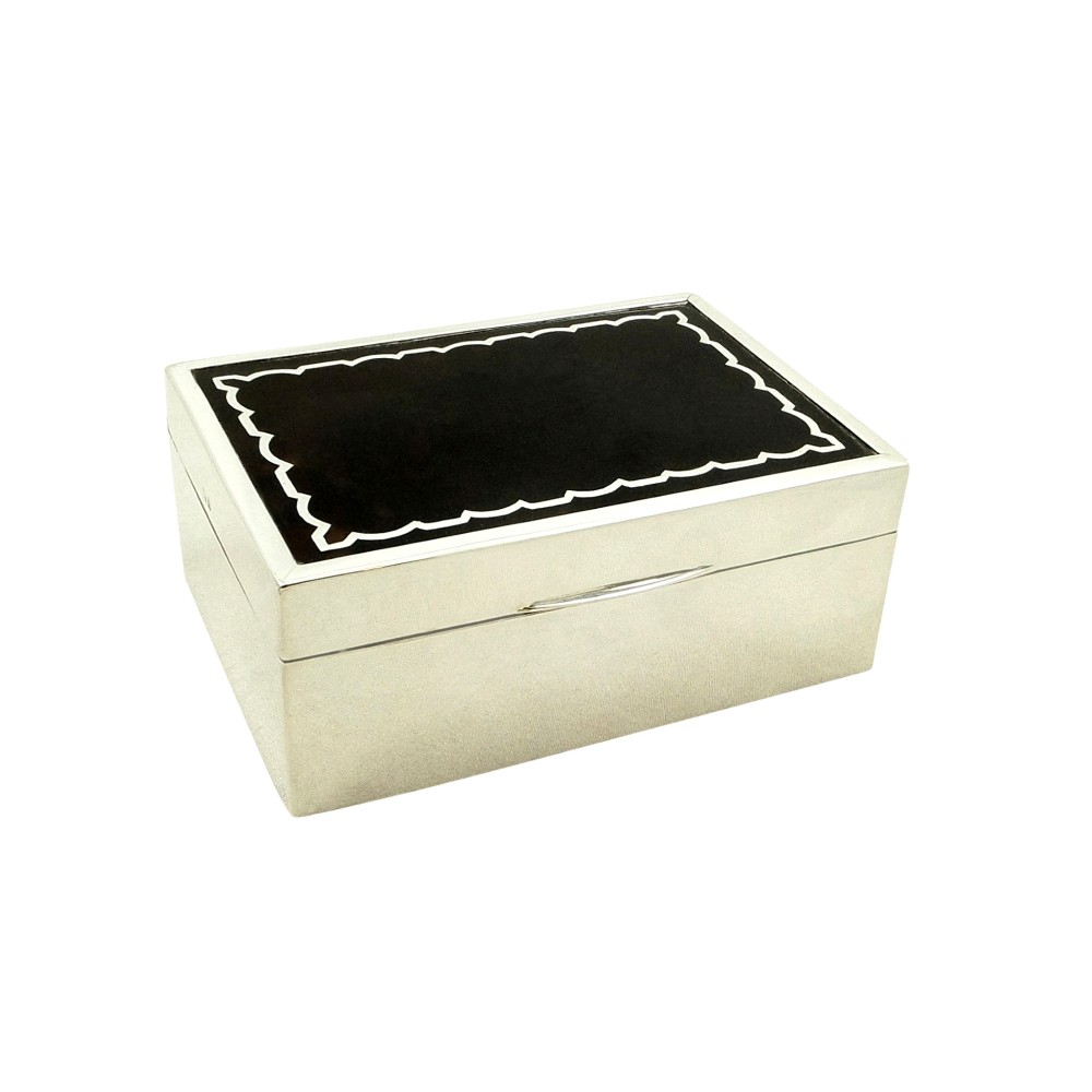 Antique Sterling Silver & Tortoiseshell Cigarette / Trinket Box 1918
