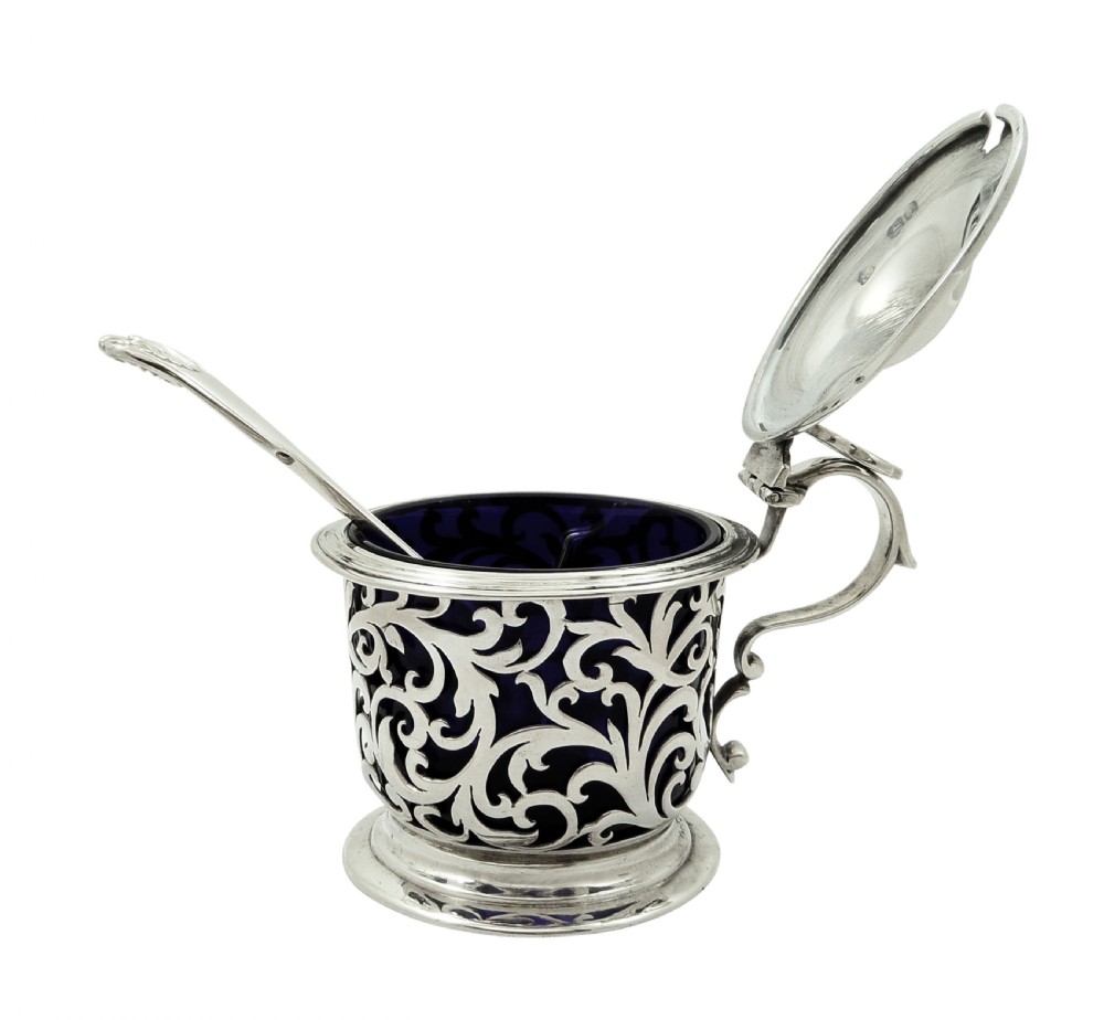 Antique Early Victorian Sterling Silver Mustard Pot 1841 View II
