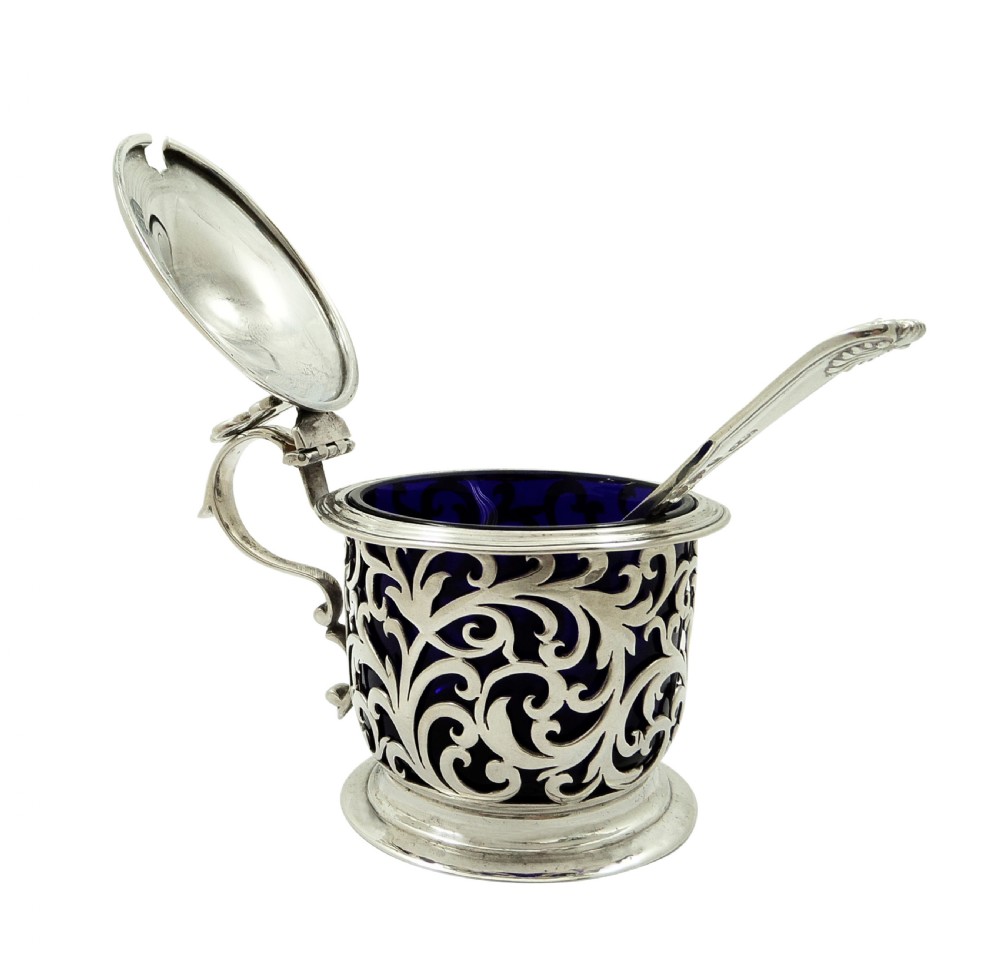 Antique Early Victorian Sterling Silver Mustard Pot 1841 View VIII