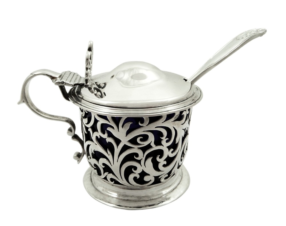 Antique Early Victorian Sterling Silver Mustard Pot 1841 View XI