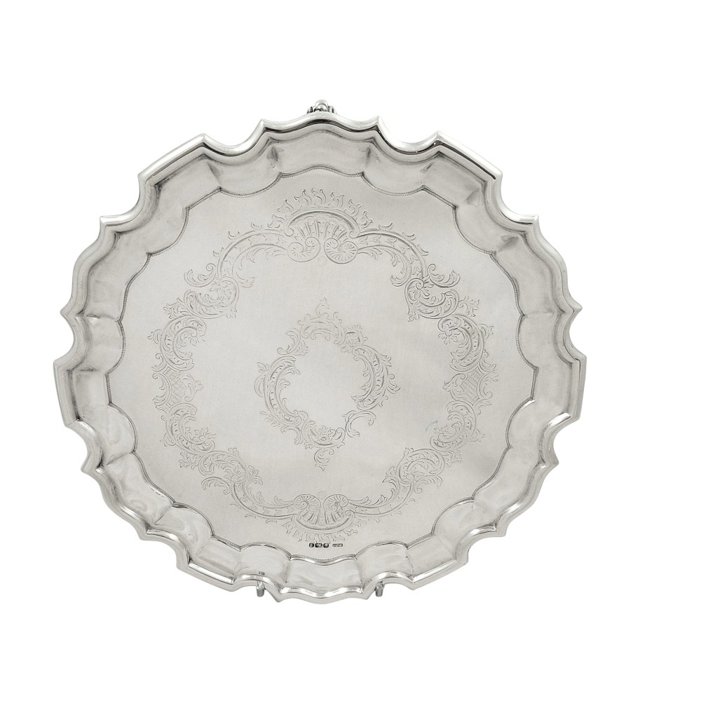 Antique Sterling Silver Tray / Salver 1911