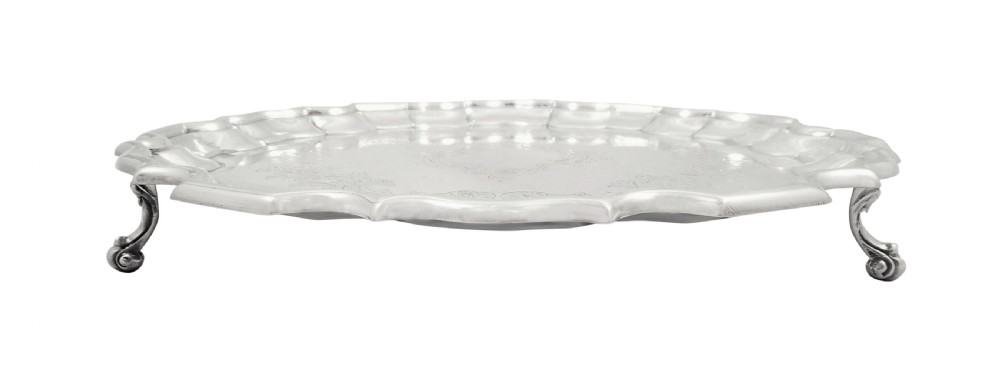 Antique Sterling Silver Tray / Salver 1911 View VII