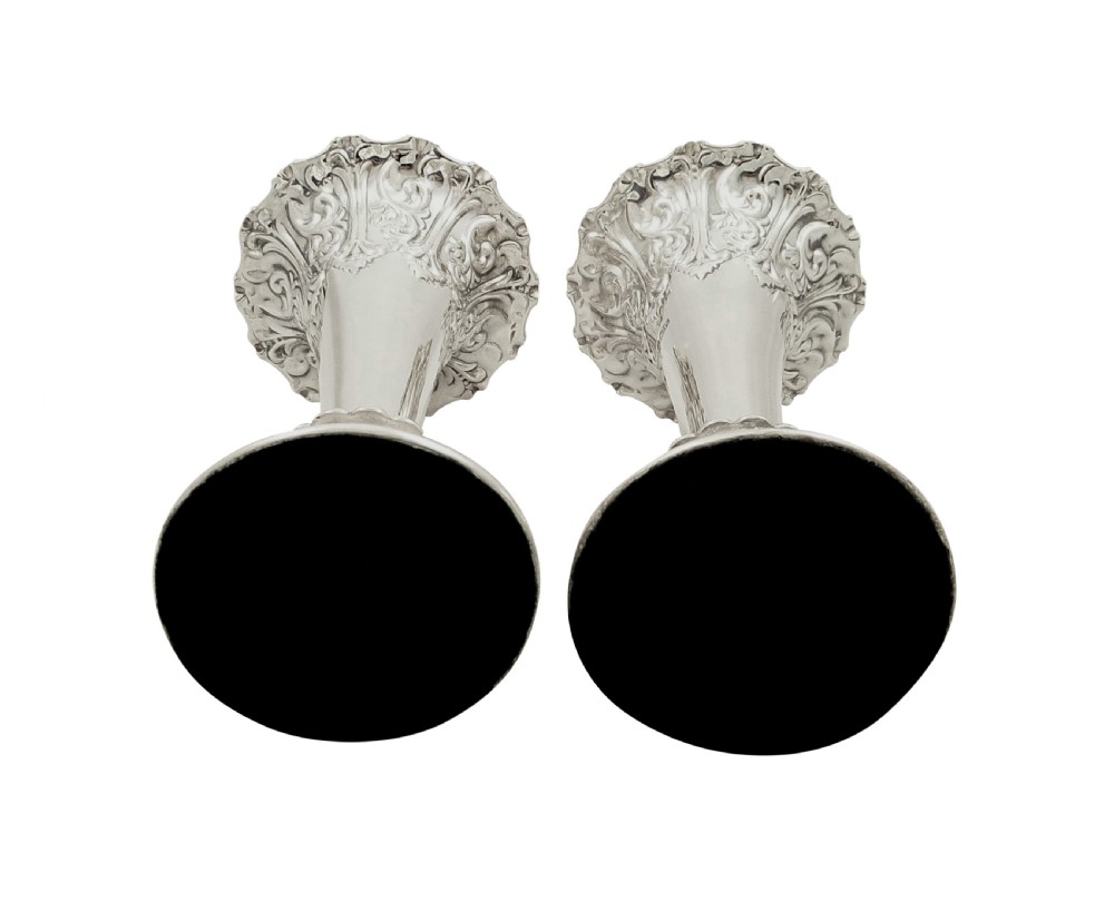 Pair of Antique Edwardian Sterling Silver 6
