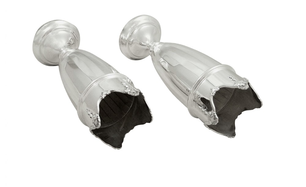 Pair of Antique Sterling Silver 7