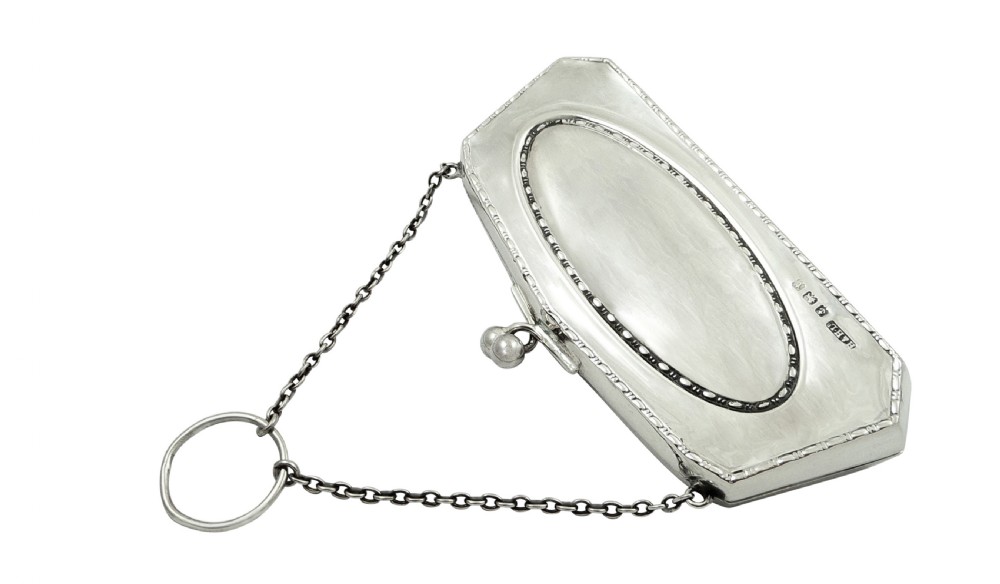 Antique Sterling Silver Purse 1918 View IX