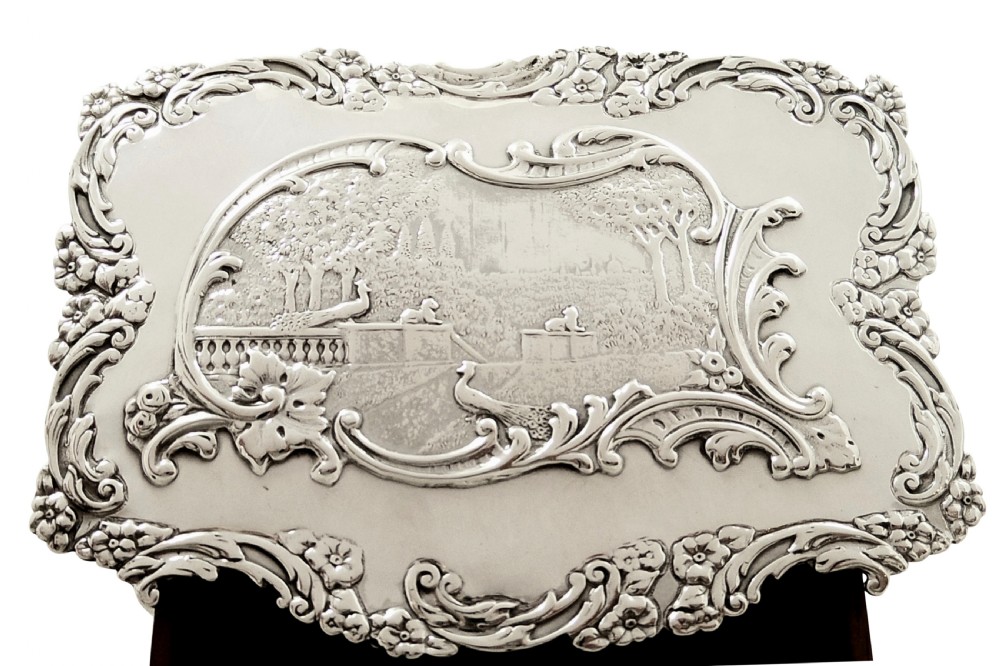 Antique Edwardian Sterling Silver Dressing Table Trinket Box 1903 View IV