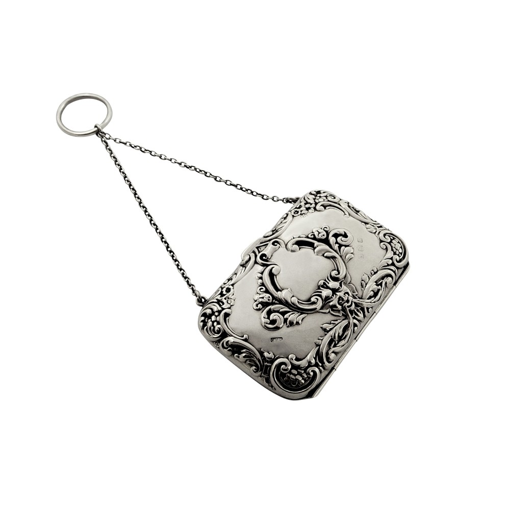 Antique Sterling Silver Purse 1912