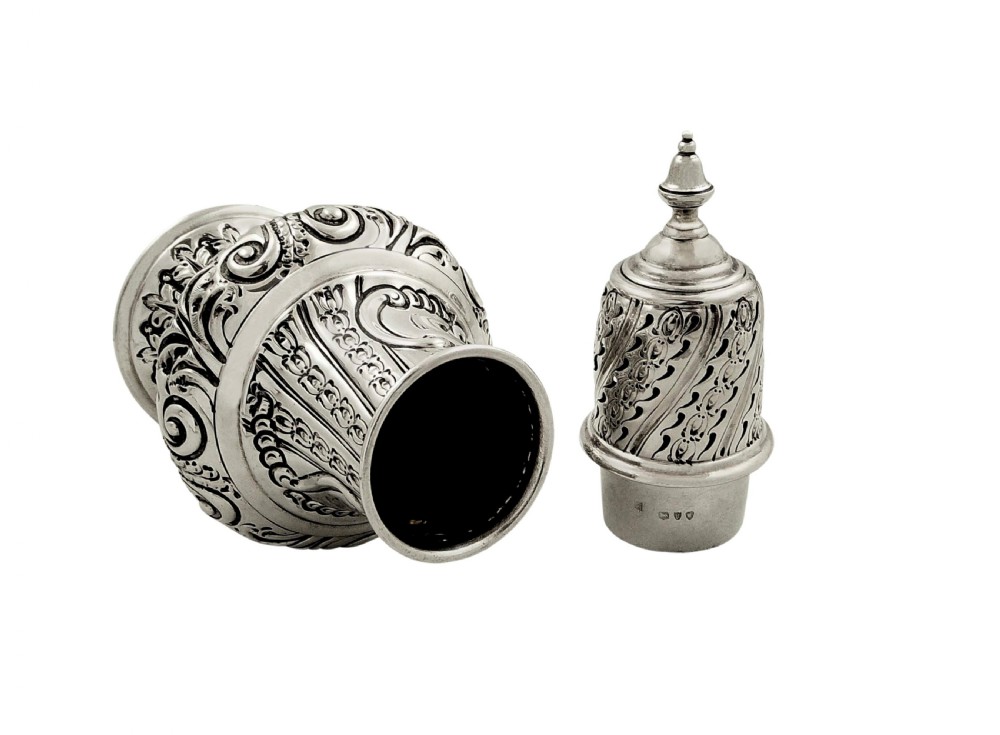 Antique Victorian Sterling Silver Sugar Shaker / Caster 1892 View III
