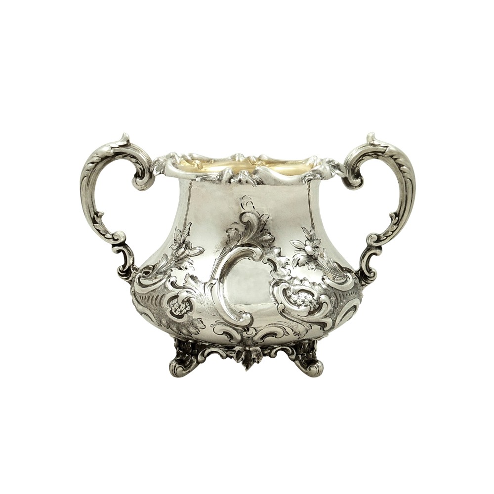 Antique Victorian Sterling Silver 2 Handle Bowl 1875