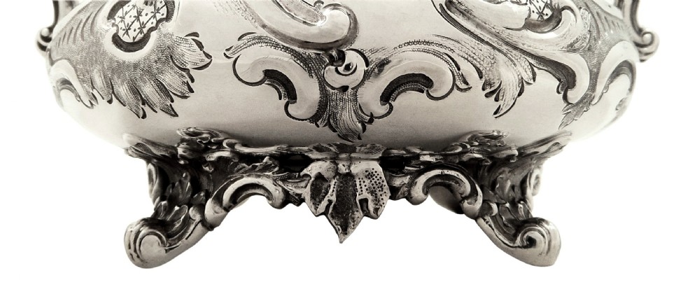 Antique Victorian Sterling Silver 2 Handle Bowl 1875 View IV