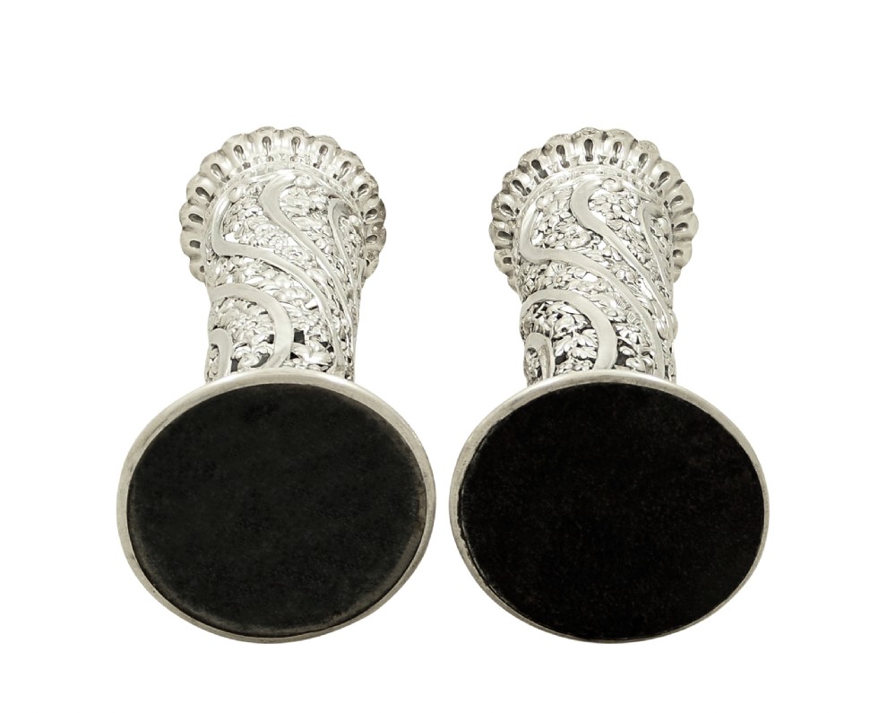 Pair of Antique Edwardian Sterling Silver 9