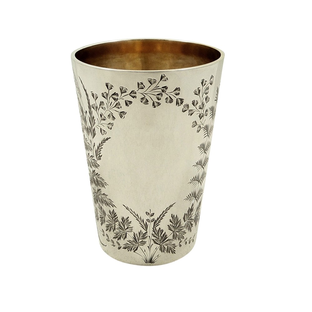 Antique Victorian Sterling Silver Beaker 1880