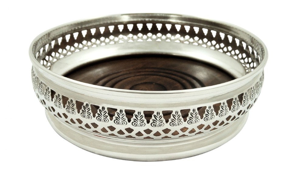 Pair of Vintage Sterling Silver Wine/Champagne Coasters View V