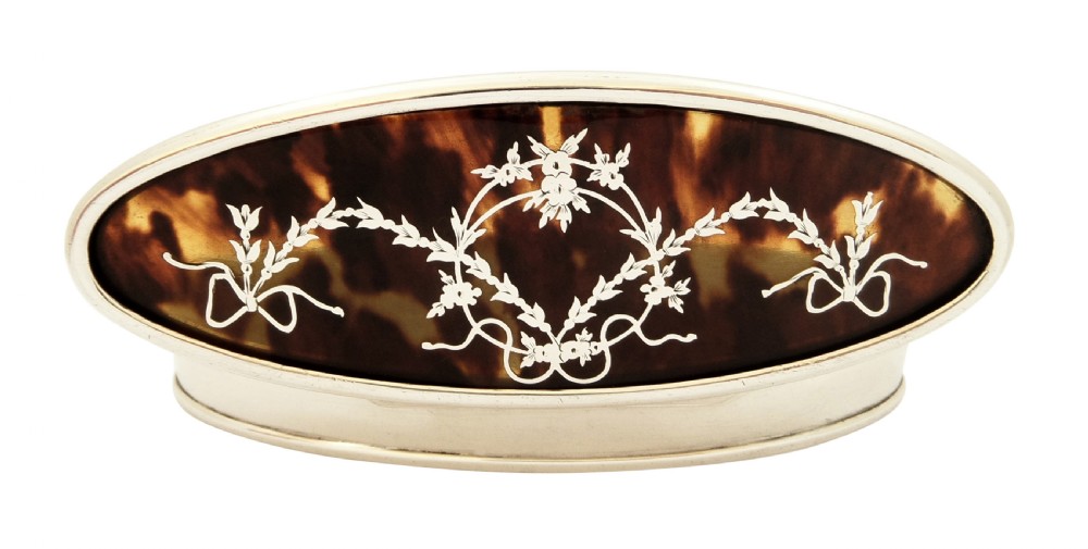 Antique Sterling Silver & Tortoiseshell Trinket Box 1913 View II