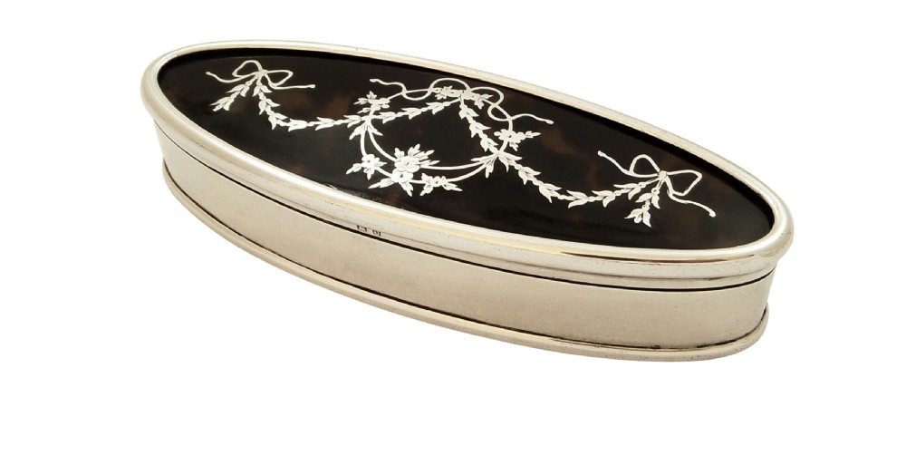 Antique Sterling Silver & Tortoiseshell Trinket Box 1913 View VIII