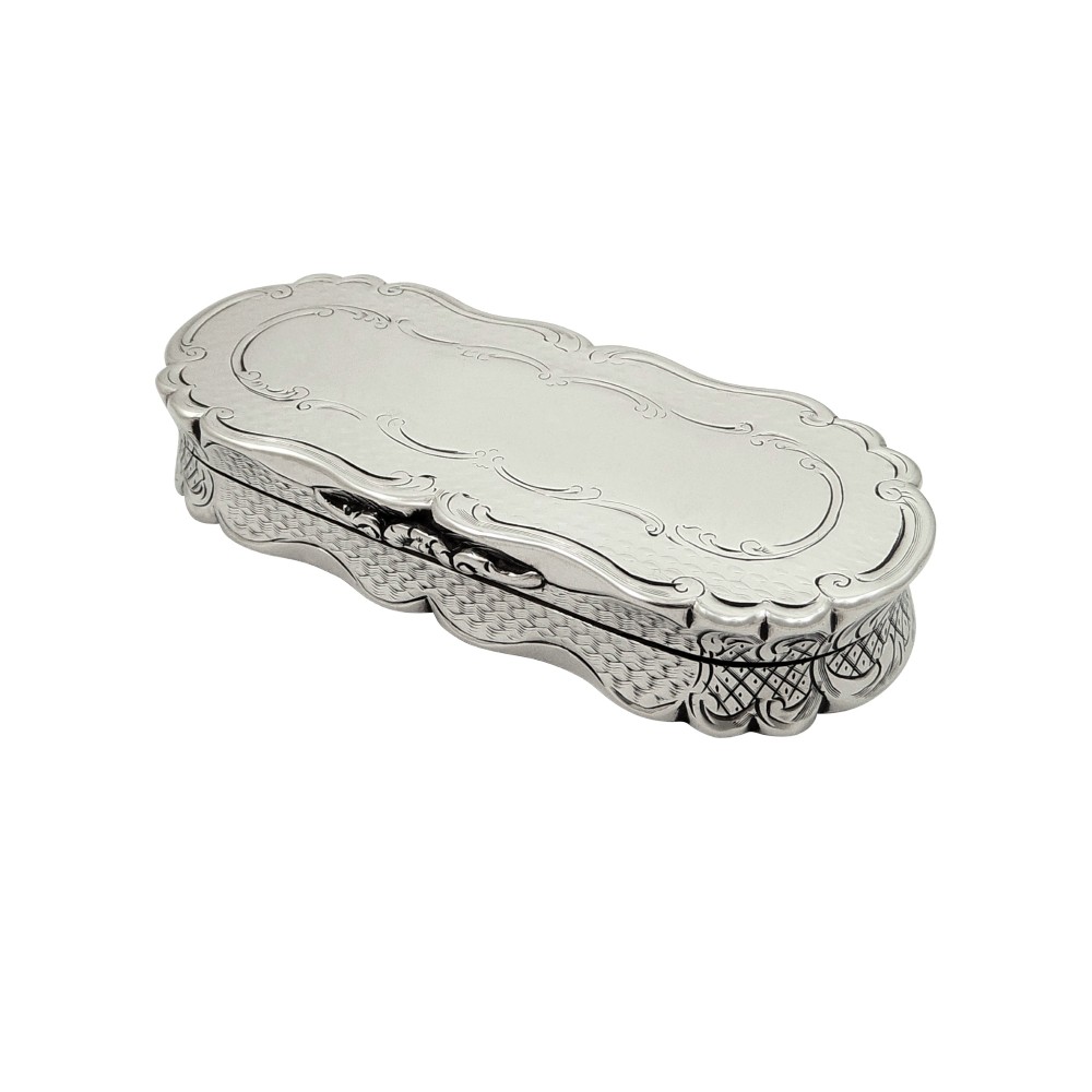 Antique Victorian Sterling Silver Snuff Box 1847