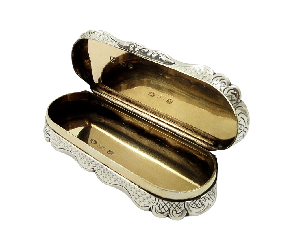 Antique Victorian Sterling Silver Snuff Box 1847 View VII