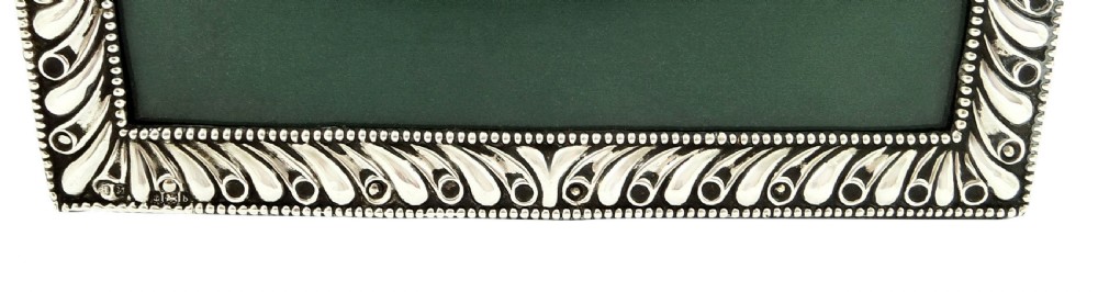 Antique Edwardian Sterling Silver Square Photo Frame 1901 View VIII