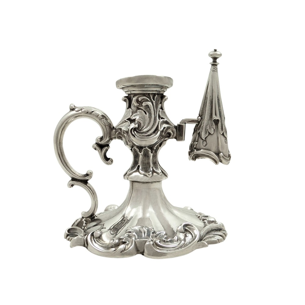 Antique Early Victorian Sterling Silver Chamberstick 1838